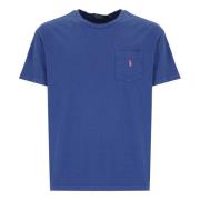 Ralph Lauren Blå Bomull Linne Crew Neck T-shirt Blue, Herr