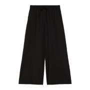 Max Mara Weekend Svarta Ull Flare Byxor Black, Dam