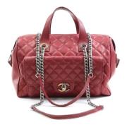 Chanel Vintage Pre-owned Tyg chanel-vskor Red, Dam