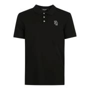 Dsquared2 Svart Tennis Fit Polo T-shirts och Polos Black, Herr