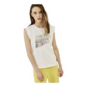 Silvian Heach Tanktopp med strass White, Dam