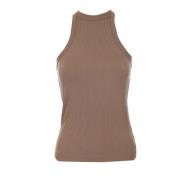 Anine Bing Ribbad Tanktop Brown, Dam