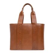 Chloé `Woody Medium` Tote Bag Brown, Dam