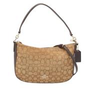 Coach Pre-owned Pre-owned Canvas handvskor Beige, Dam