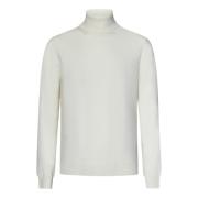 Malo Vit Cashmere Turtleneck Tröja White, Herr