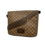 Louis Vuitton Vintage Pre-owned Tyg axelremsvskor Brown, Dam