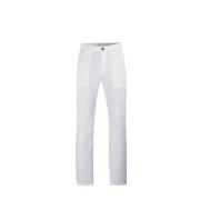 Moorer Sportiga Easy Fit Bomullsbyxor White, Herr