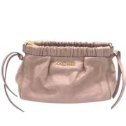 Miu Miu Pre-owned Pre-owned Tyg axelremsvskor Pink, Dam