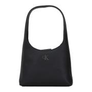 Calvin Klein Minimal Monogram Axelväska för Kvinnor Black, Dam