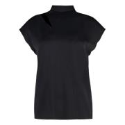 Calvin Klein Blus med urklipp Black, Dam