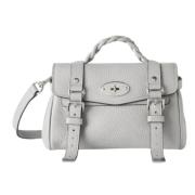 Mulberry Flätat Handtag Axelväska med Lås Gray, Dam