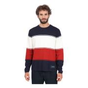 Tommy Hilfiger Färgblock Stickad Crew Neck Tröja Multicolor, Herr