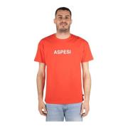 Aspesi Herr Basic T-shirt Red, Herr