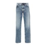 Diesel Blå Tvättad Denim Jeans Blue, Herr