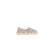 Manebí Raffia Espadriller i Bomull Beige, Dam