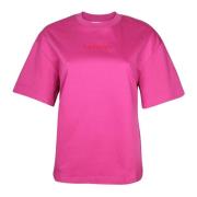 Lanvin Fuchsia Bomull Oversized Crew Neck Skjorta Pink, Dam