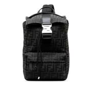 Fendi Vintage Pre-owned Canvas axelremsvskor Black, Dam