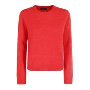 Roberto Collina Stilren Crew Neck Sweater Red, Dam