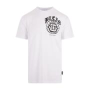 Philipp Plein Vit Worldwide Tema Kristall T-shirt White, Herr