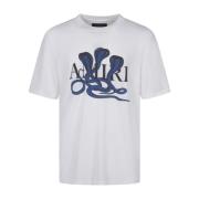 Amiri Vit Snake Tee Skjorta White, Herr