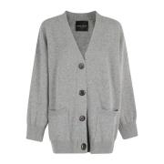 Roberto Collina Stilren Cardigan med Fickor Gray, Dam