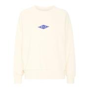 Ball Rimini Raglan Crew Neck Sweatshirt Off White White, Dam