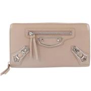 Balenciaga Vintage Pre-owned Laeder plnbcker Beige, Dam