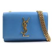 Yves Saint Laurent Vintage Pre-owned Laeder axelremsvskor Blue, Dam