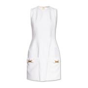 Stella McCartney Klänning med fickor White, Dam