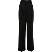 Dolce & Gabbana Wide Trousers Black, Dam