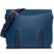 Louis Vuitton Vintage Pre-owned Laeder axelremsvskor Blue, Dam