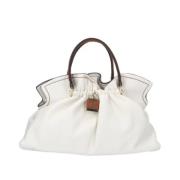 Ermanno Scervino Octavia Two Tones Liten Tote Väska White, Dam