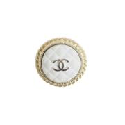 Chanel Vintage Pre-owned Metall chanel-smycken White, Dam