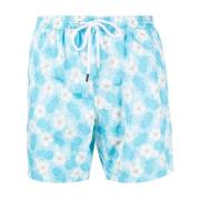 Barba Polyester Badshorts med Sidofickor Blue, Herr