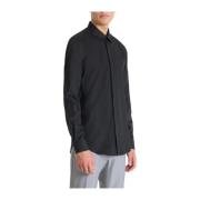 Antony Morato Slim Fit Bomullsskjorta Vår/Sommar Kollektion Black, Her...