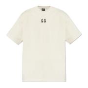 44 Label Group T-shirt med logotyp Beige, Herr