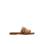 Chloé Woody Slides Beige, Dam