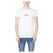 Emporio Armani Herr T-shirt Höst/Vinter Kollektion Bomull White, Herr