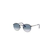 Ray-Ban Metall Runda Solglasögon - Unisex Stil Black, Herr