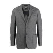 Ermenegildo Zegna Bomull Ull Jacka Ofodrad Externa Fickor Gray, Herr