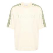 Lanvin Broderad Sidogata T-shirt Beige, Herr