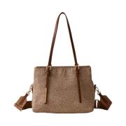 Borbonese Medium Shoppingväska Beige/Brun Brown, Dam