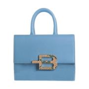 Baldinini Läderhandväska med kedjeband Blue, Dam