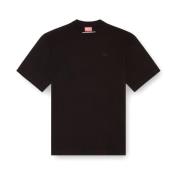 Diesel Avslappnad passform Ekologisk bomull T-shirt Black, Herr