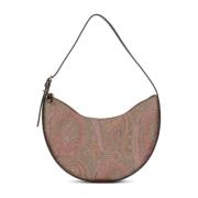 Etro Paisley Jacquard Hobo Väska Brown, Dam