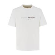 Brunello Cucinelli Klassisk Crew-Neck T-shirt med Fronttryck White, He...