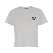 A.p.c. Vit Box T-shirt Rue Madame White, Dam