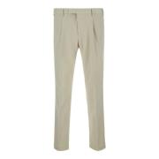 PT Torino Beige Bomullbyxor Slim Fit Beige, Herr