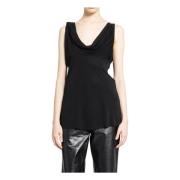 TotêMe Svart Twist Drape Top Black, Dam