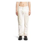 Helmut Lang Ecru Paint Stains Low Rise Jeans White, Herr